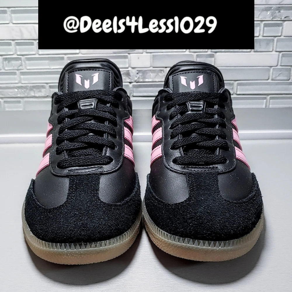Adidas Samba Messi Womens Size 8/Mens 7 Black Pink Gold Metallic